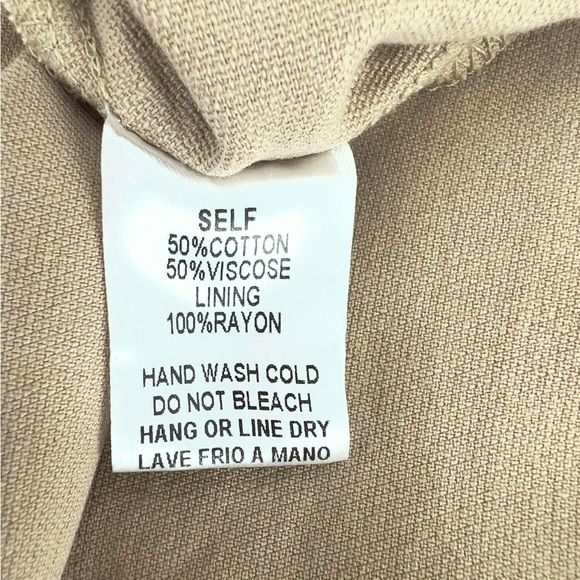 Easel Tan Jumpsuit with Tie-Waist and Relaxed Fit - Picture 7 of 10